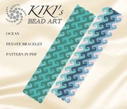 peyote pattern peyote bracelet pattern ocean swirly peyote pattern design 3 drop peyote pdf instant download