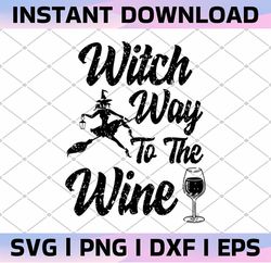 witch way to the wine svg, funny halloween wine svg, funny halloween svg, witch way, spooky svg