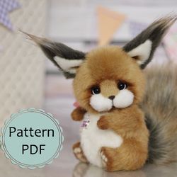 teddy plush squirrel pattern