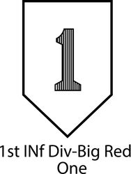 US ARMY 1th INFANTRY DIVISIONS BIG RED ONE  VECTOR SVG DXF EPS PNG JPG FILE