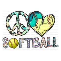 peace love softball png, leopard, printable, love softball, softball png, sublimation softball, peace, sublimation desig