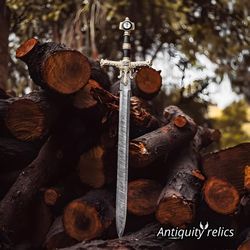 handmade solomon sword, medieval sword, viking guard