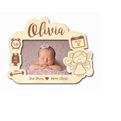 personalized birth announcement picture frame - newborn babygirl picture frame - gift for new parents - nursery picture