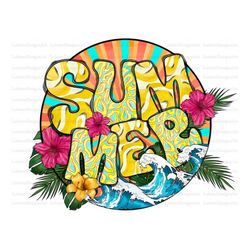 Summer PNG File, I Love Summer PNG File, Summer Design, Wave PNG, Beach Png, Sunset Png, Summer, Sublimation Designs, Di