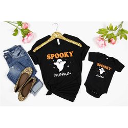 Spooky Mama Spooky Mini Shirt, Halloween Mama And Mini Shirt, Groovey Hallooween Gift, Halloween Matching Tshirt, Matchi