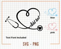 heart stethoscope svg & png, heart stethoscope svg, doctor svg, nurse svg, stethoscope clipart vecto