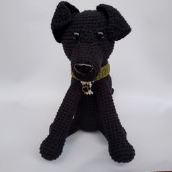 crochet  dog. crochet dog according to the photo.
