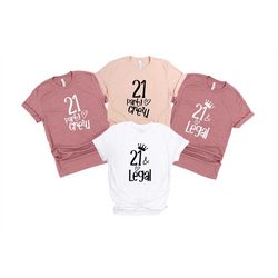 21 years birthday shirt, birthday crew shirts, birthday shirts for women, 21st years old shirt, 21st birthday party tee,