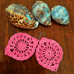 crochet leaf earrings pdf pattern