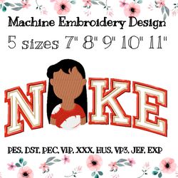 nike embroidery design with lilo from the cartoon lilo and stitch