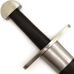 medieval warrior 10th century full tang tempered steel viking real sword comes with leather scabbard