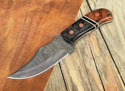 carbon steel knife, hunting knife with sheath, fixed blade camping knife, bowie knife, handmade knives, gifts for men