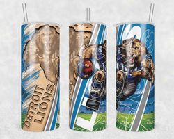 detroit lions wood mascot tumbler wrap, detroit lions wood mascot png, nfl tumbler template