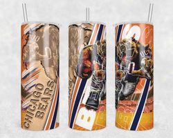 chicago bears wood mascot tumbler wrap, chicago bears wood mascot png, nfl tumbler template