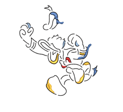 disney embroidery line art design: donald duck pattern