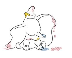 disney line art embroidery design dumbo