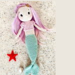 pdf crochet pattern mermaid doll crochet pattern // amigurumi // mermaid crochet // princess crochet // doll crochet //