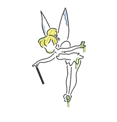 enchanted pixie: tinkerbell line art embroidery masterpiece