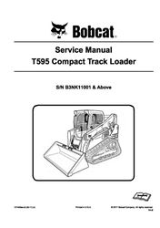 t595 compact track loader service repair workshop manual b3nk11001 & above