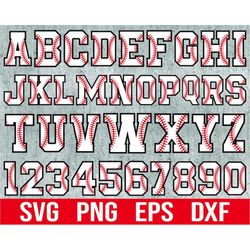 baseball font svg, alphabet bundle, varsity letters svg, baseball alphabet with stitches svg, sport font svg, instant do