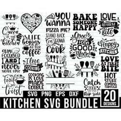 Kitchen Svg Bundle, Kitchen Cut File, Baking Svg, Kitchen Sign, Cooking Svg, Potholder Svg, Kitchen Quotes Svg, Kitchen