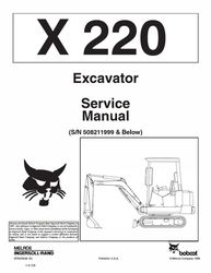 x220 mini excavator service repair workshop manual 508211999
