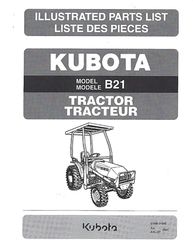 b21 tractor illustrated parts manual kubota 97898-21892