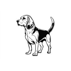 BEAGLE SVG, BEAGLE Clipart, Beagle Svg Files For Cricut, Beagle Silhouette Svg, Dog svg