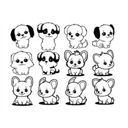 cute dog puppies svg, dog puppies clipart, dog puppies svg files for cricut, cute puppy svg