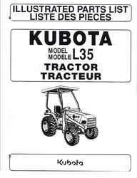 l35 tractor illustrated parts manual kubota tractor