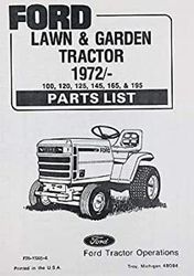tractor 100 120 125 145 165 195 lgt service parts manual 7205 - 1972