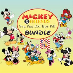 60 DisneyWorld Bundle Svg Png Dxf Eps, Disneyland Svg, Mouse and friends svg, DonaldDuckSvg DaisyDuck SVG, GoofySvg Cric