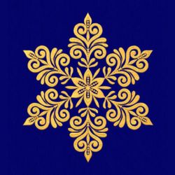 gold snowflake embroidery design