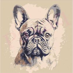 french bulldog svg, cute french bulldog vector, french bulldog vector cutfile png pdf svg jpg for mugs, tattoos, sticker