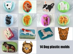 14 dog plastic molds