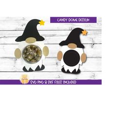 witch gnome candy dome svg bundle, paper candy ornaments svg, party favor, halloween gnome svg, gnome crafts, cricut, si
