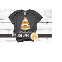 striped candy corn svg png dxf cut files, candy corn svg, fall svg, girl halloween shirt, personalized, svg for cricut,