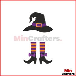 hat and shoes of witch svg, halloween svg, halloween witch svg