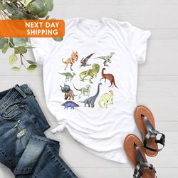 dinosaurs print shirt, triceratops shirt, paleontology shirt