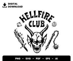 bundle layered svg, hellfire club svg, stranger things svg, digital download, clipart, png, svg, cricut, cut file
