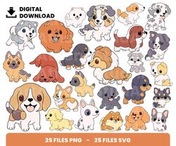bundle layered svg, puppy svg, dog svg, kawaii svg, love svg, digital download, clipart, png, svg, cricut, cut file