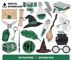 bundle layered svg, wizarding svg, slytherin svg, magic svg, digital download, clipart, png, svg, cricut, cut file