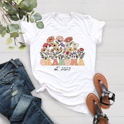 grandma shirt, wildflowers grandma shirt, grandma est 2023,