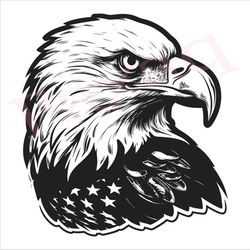 Bald Eagle Svg, Stars and Stripes svg, Eagle with National flag svg, American Bald Eagle Vector, Bald Eagle Vector Cutfi
