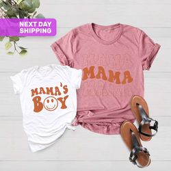 mama and me shirts, mamas boy onesie, baby shower gift, baby