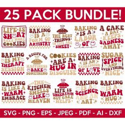 Retro Baking Svg Bundle, Kitchen SVG Bundle, Baking Svg, Baking Quotes, Retro Designs, Pies Svg, Cookies Svg, Cooking Qu