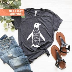 penguin shirt, penguin gift, just a girl who loves penguins