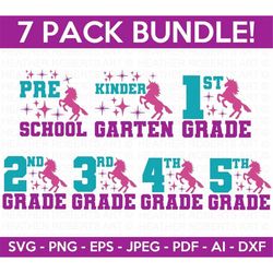 Back to School SVG Bundle, Unicorn SVG, Grade Level Vibes svg, Teacher svg, School, School Shirt svg, Kid Shirt svg, Cut