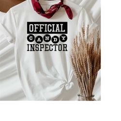 official candy inspector, candy corn halloween shirt, trick or treat tees, halloween candy, gift for mom,  unisex graphi