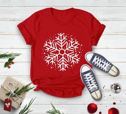 snow flake christmas shirt, christmas party shirt, womens ch